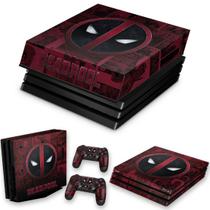 Capa Anti Poeira e Skin Compatível PS4 Pro - Deadpool Comics