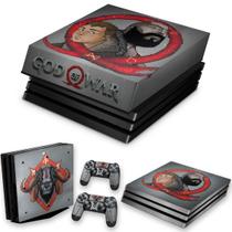 Capa Anti Poeira e Skin Compatível PS4 Pro - God Of War 4