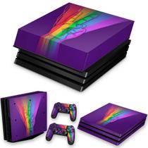 Capa Anti Poeira e Skin Compatível PS4 Pro - Rainbow Colors Colorido - Pop Arte Skins