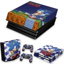 Capa Anti Poeira e Skin Compatível PS4 Pro - Sonic The Hedgehog