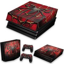 Capa Anti Poeira e Skin Compatível PS4 Pro - Spider Man - Homem Aranha