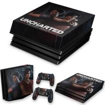 Capa Anti Poeira e Skin Compatível PS4 Pro - Uncharted Lost Legacy