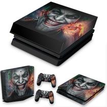 Capa Anti Poeira e Skin Compatível PS4 Slim - Coringa Joker - Pop Arte Skins