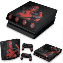 Capa Anti Poeira e Skin Compatível PS4 Slim - Deadpool 2