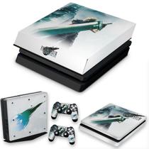 Capa Anti Poeira e Skin Compatível PS4 Slim - Final Fantasy 7 Remake