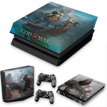 Capa Anti Poeira e Skin Compatível PS4 Slim - God Of War B