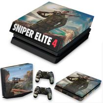 Capa Anti Poeira e Skin Compatível PS4 Slim - Sniper Elite 4