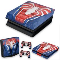Capa Anti Poeira e Skin Compatível PS4 Slim - Spider-Man Homem Aranha 2 - Pop Arte Skins