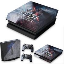 Capa Anti Poeira e Skin Compatível PS4 Slim - Star Wars Jedi Fallen Order