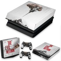 Capa Anti Poeira e Skin Compatível PS4 Slim - The Evil Within