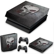 Capa Anti Poeira e Skin Compatível PS4 Slim - The Punisher Justiceiro B