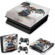 Capa Anti Poeira e Skin Compatível PS4 Slim - The Witcher 3 Wild Hunt - Blood And Wine