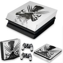 Capa Anti Poeira e Skin Compatível PS4 Slim - Wolverine - X Men