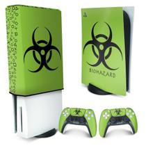 Capa Anti Poeira e Skin Compatível PS5 - Biohazard Radioativo