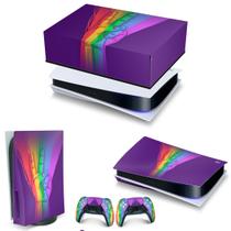 Capa Anti Poeira e Skin Compatível PS5 Horizontal - Rainbow Colors Colorido