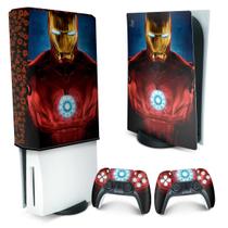 Capa Anti Poeira e Skin Compatível PS5 - Iron Man Homem De Ferro