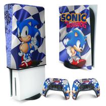 Capa Anti Poeira e Skin Compatível PS5 - Sonic