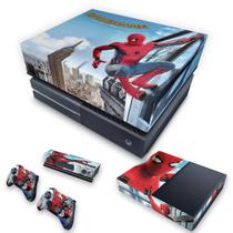 Capa Anti Poeira e Skin Compatível Xbox One Fat - Homem Aranha - Spiderman Homecoming