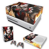 Capa Anti Poeira e Skin Compatível Xbox One S Slim - Arlequina Harley Quinn B