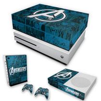 Capa Anti Poeira e Skin Compatível Xbox One S Slim - Avengers Vingadores Comics