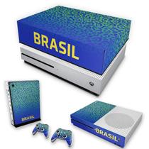 Capa Anti Poeira e Skin Compatível Xbox One S Slim - Brasil - Pop Arte Skins