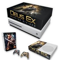 Capa Anti Poeira e Skin Compatível Xbox One S Slim - Deus Ex: Mankind Divided