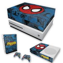 Capa Anti Poeira e Skin Compatível Xbox One S Slim - Homem-Aranha Spider-Man Comics
