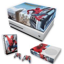 Capa Anti Poeira e Skin Compatível Xbox One S Slim - Homem Aranha - Spiderman Homecoming