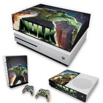 Capa Anti Poeira e Skin Compatível Xbox One S Slim - Hulk
