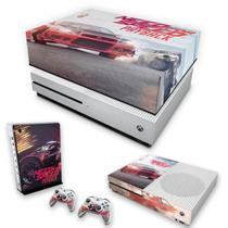 Capa Anti Poeira e Skin Compatível Xbox One S Slim - Need For Speed Payback