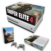 Capa Anti Poeira e Skin Compatível Xbox One S Slim - Sniper Elite 4