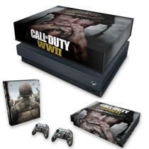 Capa Anti Poeira e Skin Compatível Xbox One X - Call Of Duty Ww2