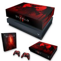 Capa Anti Poeira e Skin Compatível Xbox One X - Diablo IV 4