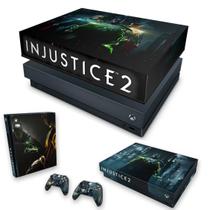 Capa Anti Poeira e Skin Compatível Xbox One X - Injustice 2