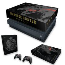 Capa Anti Poeira e Skin Compatível Xbox One X - Monster Hunter Edition