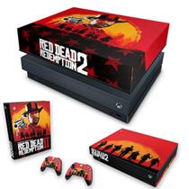 Capa Anti Poeira e Skin Compatível Xbox One X - Red Dead Redemption 2