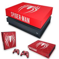 Capa Anti Poeira e Skin Compatível Xbox One X - Spider-Man Bundle