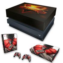 Capa Anti Poeira e Skin Compatível Xbox One X - Street Fighter V