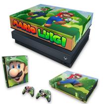 Capa Anti Poeira e Skin Compatível Xbox One X - Super Mario Bros