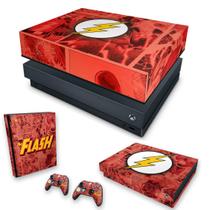 Capa Anti Poeira e Skin Compatível Xbox One X - The Flash Comics