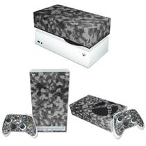 Capa Anti Poeira e Skin Compatível Xbox Series S - Camuflado Cinza