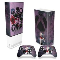 Capa Anti Poeira e Skin Compatível Xbox Series S Vertical - Arlequina Harley Quinn