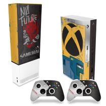 Capa Anti Poeira e Skin Compatível Xbox Series S Vertical - Cyberpunk 2077 Bundle