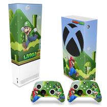 Capa Anti Poeira e Skin Compatível Xbox Series S Vertical - Super Mario