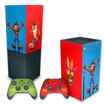 Capa Anti Poeira e Skin Compatível Xbox Series X - Crash Bandicoot