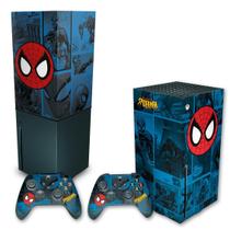 Capa Anti Poeira e Skin Compatível Xbox Series X - Homem-Aranha Spider-Man Comics
