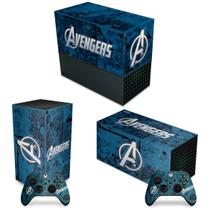 Capa Anti Poeira e Skin Compatível Xbox Series X Horizontal - Avengers Vingadores Comics