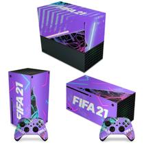 Capa Anti Poeira e Skin Compatível Xbox Series X Horizontal - FIFA 21 - Pop Arte Skins