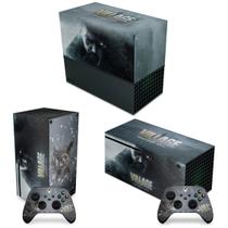 Capa Anti Poeira e Skin Compatível Xbox Series X Horizontal - Resident Evil Village - Pop Arte Skins