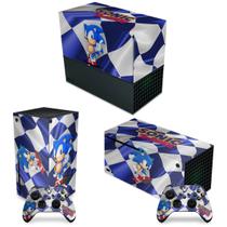 Capa Anti Poeira e Skin Compatível Xbox Series X Horizontal - Sonic